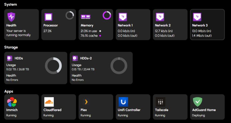 HexOS is an operating system specifically for network-attached storage (NAS).