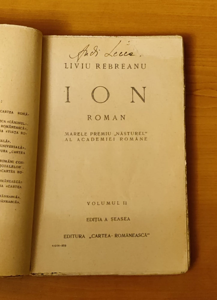 Ion by Liviu Rebreanu