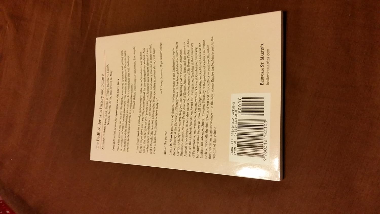 Spartacus and the Slave Wars: A Brief History with Documents by Brent D. Shaw